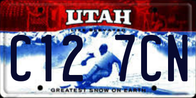 UT license plate C127CN