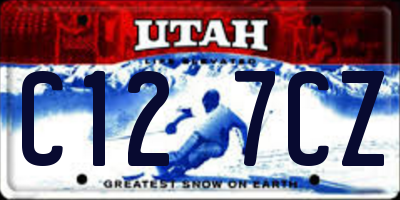 UT license plate C127CZ