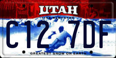 UT license plate C127DF