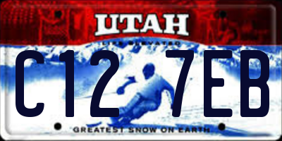 UT license plate C127EB