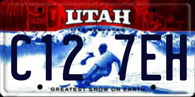 UT license plate C127EH