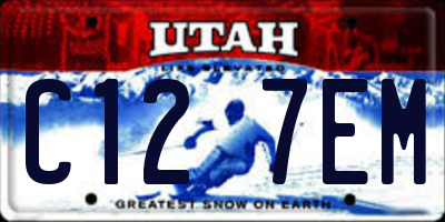 UT license plate C127EM