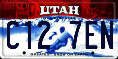 UT license plate C127EN