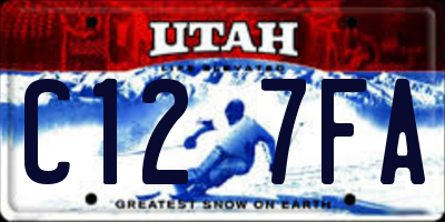 UT license plate C127FA