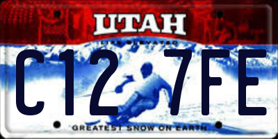 UT license plate C127FE