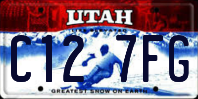 UT license plate C127FG