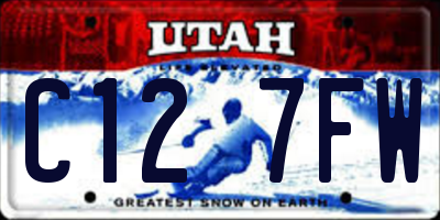UT license plate C127FW