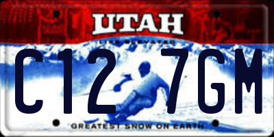 UT license plate C127GM