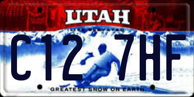 UT license plate C127HF