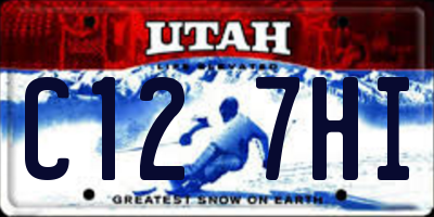 UT license plate C127HI