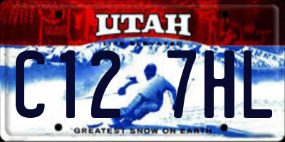 UT license plate C127HL
