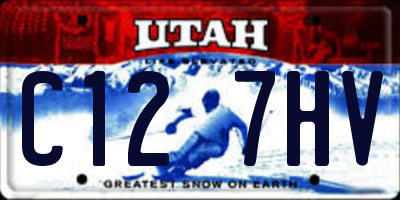 UT license plate C127HV