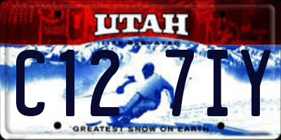 UT license plate C127IY