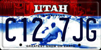 UT license plate C127JG