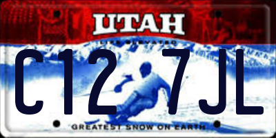 UT license plate C127JL