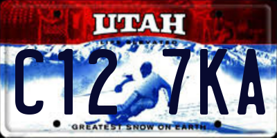 UT license plate C127KA