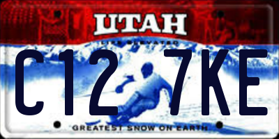 UT license plate C127KE