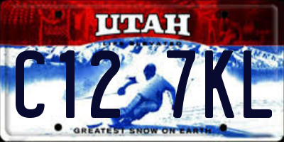 UT license plate C127KL