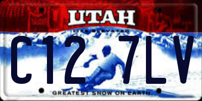 UT license plate C127LV