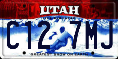 UT license plate C127MJ