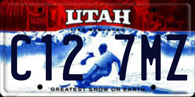 UT license plate C127MZ