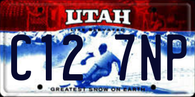 UT license plate C127NP