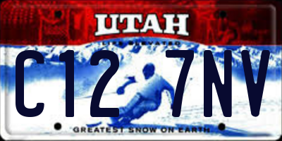 UT license plate C127NV