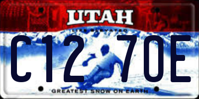 UT license plate C127OE