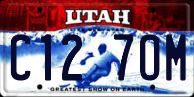 UT license plate C127OM