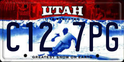UT license plate C127PG