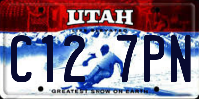 UT license plate C127PN