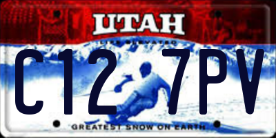 UT license plate C127PV