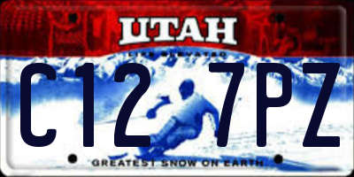 UT license plate C127PZ