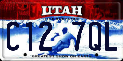 UT license plate C127QL