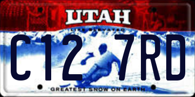 UT license plate C127RD