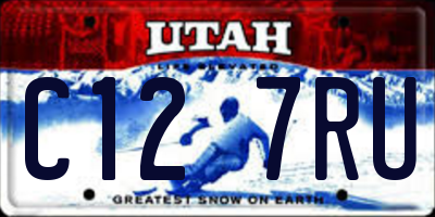 UT license plate C127RU