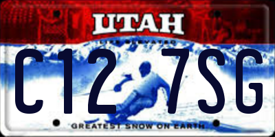 UT license plate C127SG