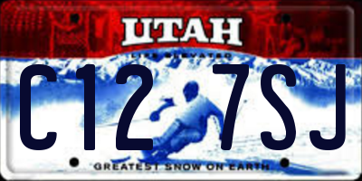 UT license plate C127SJ