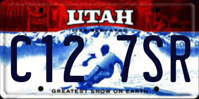 UT license plate C127SR