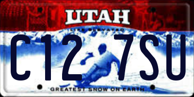 UT license plate C127SU