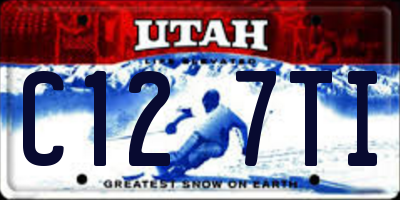 UT license plate C127TI