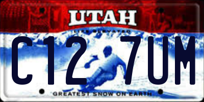 UT license plate C127UM