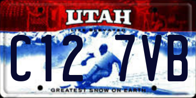 UT license plate C127VB