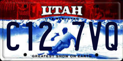 UT license plate C127VQ