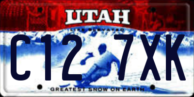 UT license plate C127XK