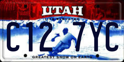 UT license plate C127YC