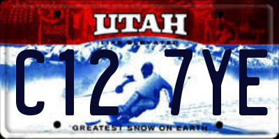 UT license plate C127YE