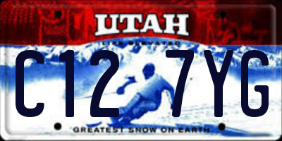 UT license plate C127YG