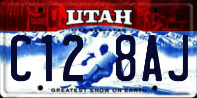 UT license plate C128AJ