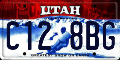 UT license plate C128BG